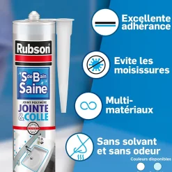 Mastic salle de bain Jointe&Colle Rubson blanc 280ml