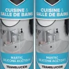 Mastic silicone acétoxy translucide Volden cuisine et salle de bains vendu par 2