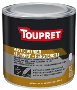 Mastic vitrier blanc Toupret pot 1 kg
