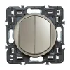 Mécanisme double poussoir Legrand Céliane titane 6A