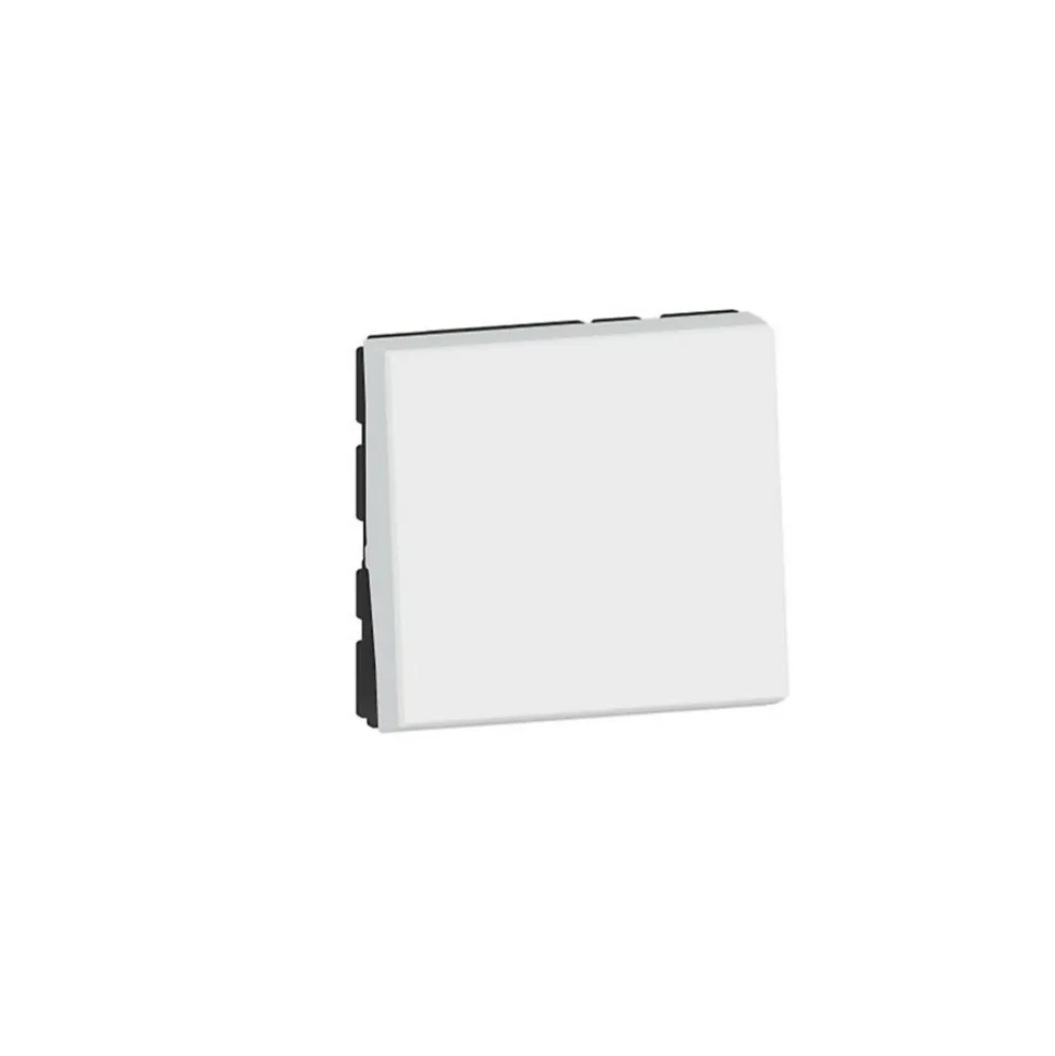 Mécanisme poussoir Legrand Mosaïc blanc, 2 modules
