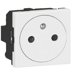 Mécanisme prise 2pôles+terre affleurante 2 modules Legrand Mosaïc