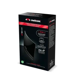 Meliconi - Antenne TV amplifiée d'intérieur AT55 BLACK R1 USB - Portée 30kms - Signaux numériques DVBT/DVBT2 - Filtres 4G 5G
