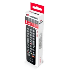 Meliconi - Télécommande universelle EASYTEL 4 pour 4 appareils TV, SAT, TNT, DVD, BOX - 100% fonctions d'origine - Touche Netflix