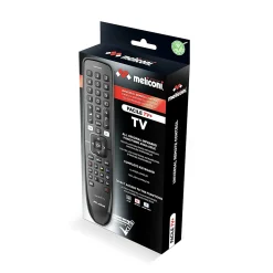 Meliconi - Télécommande universelle FACILE TV+ - 100% fonctions d'origine - Corps en gomme antichoc - Accès direct Netflix et Prim