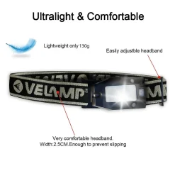 METROS: lampe frontale rechargeable, 150 lm. Interrupteur sans contact