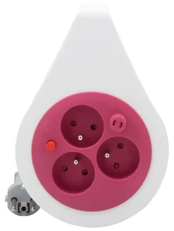 Min enrouleur 3X16A HO5VVF 3G1 rose, 7 m
