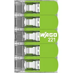 25 mini connecteur WAGO 5 entrées pour fil souple ou rigide 