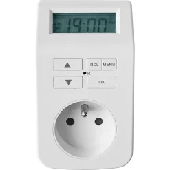 Minuterie digitale intérieure à programmation hebdomadaire blanc