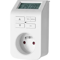 Minuterie digitale intérieure à programmation hebdomadaire blanc