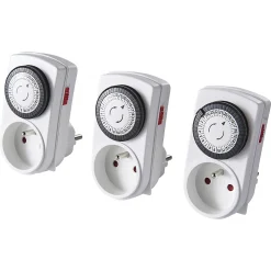 Minuterie mécanique à programmation quotidienne intérieure, lot de 3