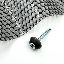 MK PC DIAMONDS vis galvanisées M5 x 40 mm pour métal avec rondelle d'étanchéité grise, pour revêtement en polycarbonate, 50 pièces