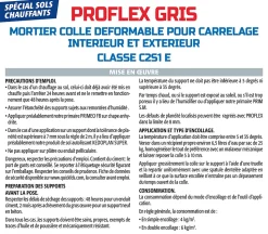 Mortier - colle déformable pour carrelage (C2 et S1) WEBERCOL FLEX ECO - Sac de 25 Kg - BLANC