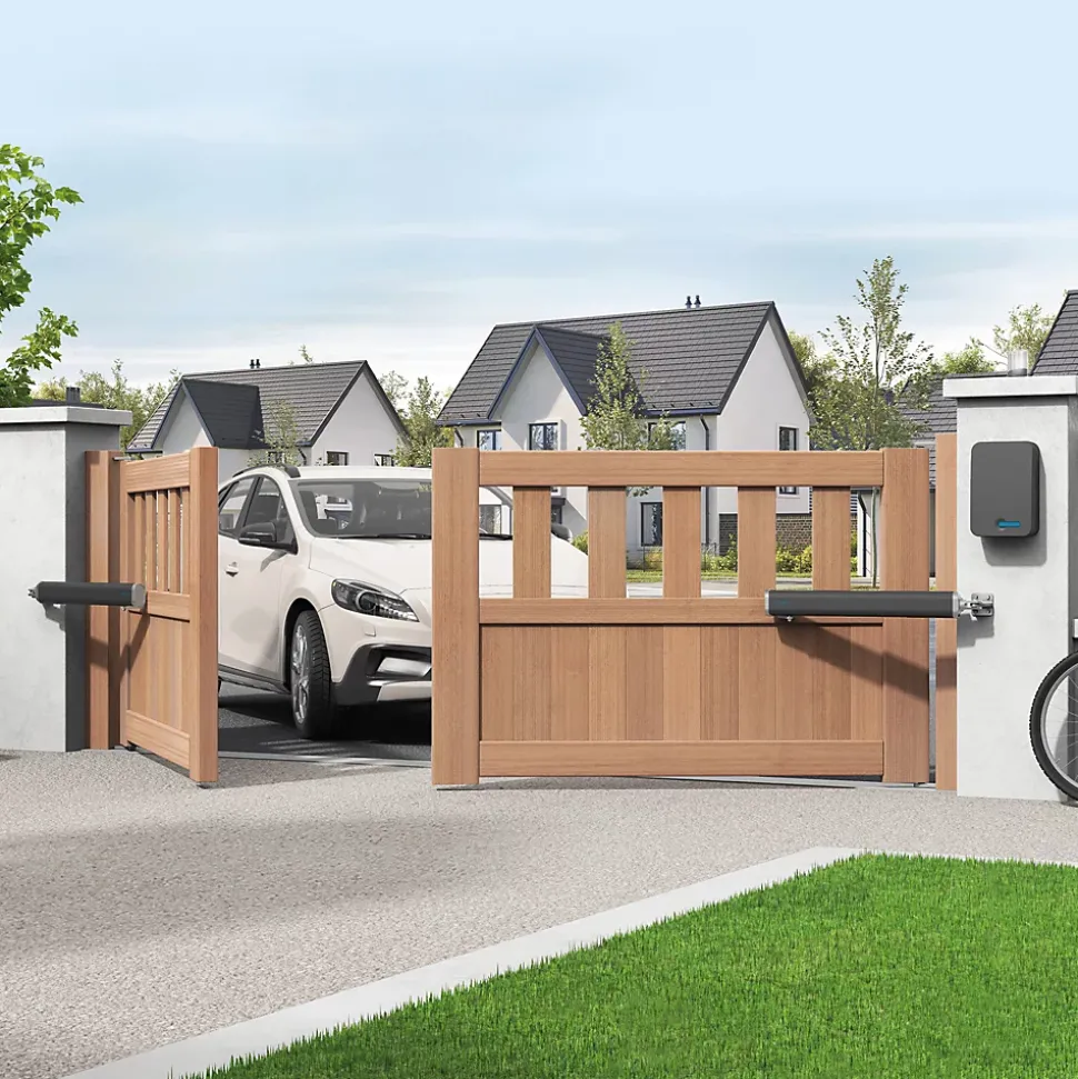 Motorisation pour portail à battants - Moteur à vérins - Teha-SE - Avidsen - 114176