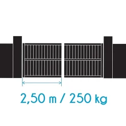 Motorisation pour portail à battants Avidsen ORANE SE + kit solaire + 2 télécommandes supplémentaires (3 en tout)