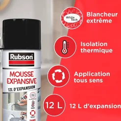 Mousse expansive Rubson aérosol multi-usages 12L
