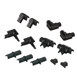 Multi-pack d'accessoires pour goulotte D-Line noire 30 x 15 mm