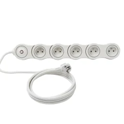 Multiprise avec interrupteur 5 prises Diall modulable 2m