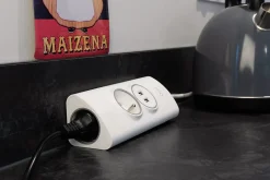 Multiprise d'angle 2P 16A + 2 USB à câbler - Blanc - Otio