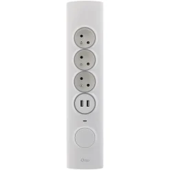 Multiprise d'angle 3 prises + 2 USB à câbler