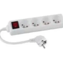 Multiprise filaire 4 prises câble 1,5 mètres + interrupteur à voyant