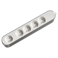 Multiprise 5 prises Jacobsen blanche à câbler