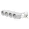 Multiprise 4 prises Legrand blanc et gris 3 m