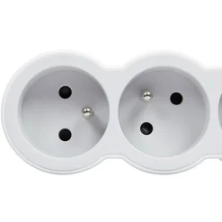 Multiprise 6 prises Legrand blanc et gris 3 m