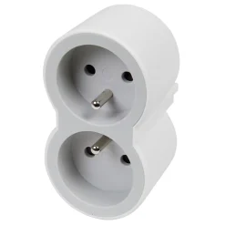 Multiprise 2 prises Legrand blanc et gris