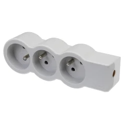 Multiprise 3 prises Legrand blanc et gris