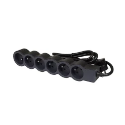 Multiprise 6 prises Legrand noir et gris 3 m