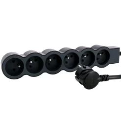 Multiprise 6 prises Legrand noir et gris 3 m