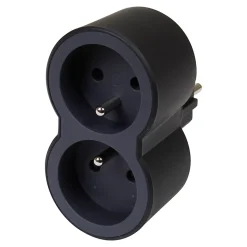 Multiprise 2 prises Legrand noir et gris