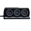 Multiprise 8 prises parafoudre vertical USB 2m noir