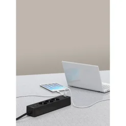 Multiprise 3 prises Schneider Electric Odace anthracite 1.5 m