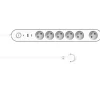 Multiprise 6 prises + 2 USB Jacobsen 1.5 m blanche