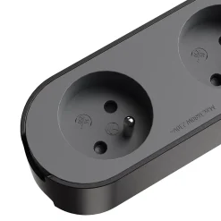 Multiprise 4 prises + 2 USB Jacobsen 1.5 m noire