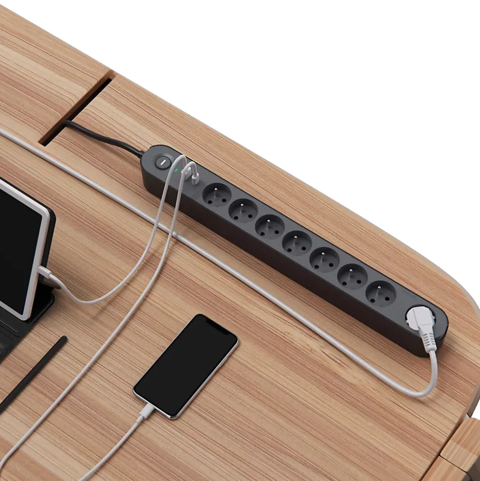 Multiprise 8 prises + 2 USB Jacobsen 1.5 m noir