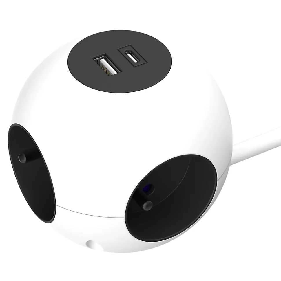 Multiprise 4 prises + 2 USB Jacobsen 1.5 m forme cube