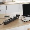 Multiprise 6 prises + 2 USB Jacobsen 1.5 m noire