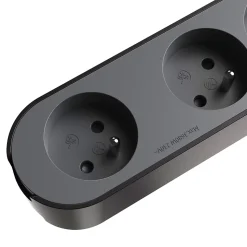 Multiprise 6 prises + 2 USB Jacobsen 1.5 m noire