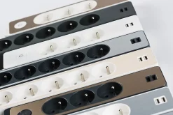 Multiprise 5 prises + 2 usb Schneider Electric Odace anthracite 1.5 m