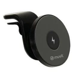 Muvit Support Voiture Magnétique Chargeur MagSafe 15W avec Câble USB-C Noir