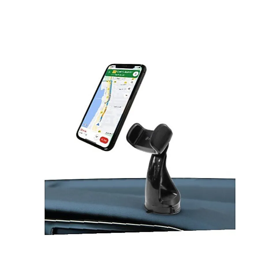 Muvit Support Voiture pour Smartphones Rotatif à 360 Pince Extensible à 80mm Noir