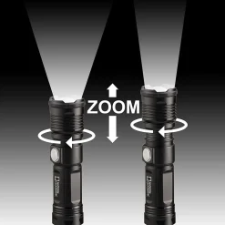 National Geographic Lampe torche LED 1000lm Zoom Focus batterie USB aimant extérieur camping