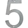 N° de maison - marquage 5 - en acier - couleur gris - à visser - hauteur 12 cm - Chapuis CPA5