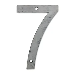 N° de maison - marquage 7 - en acier - couleur gris - à visser - hauteur 12 cm - Chapuis CPA7
