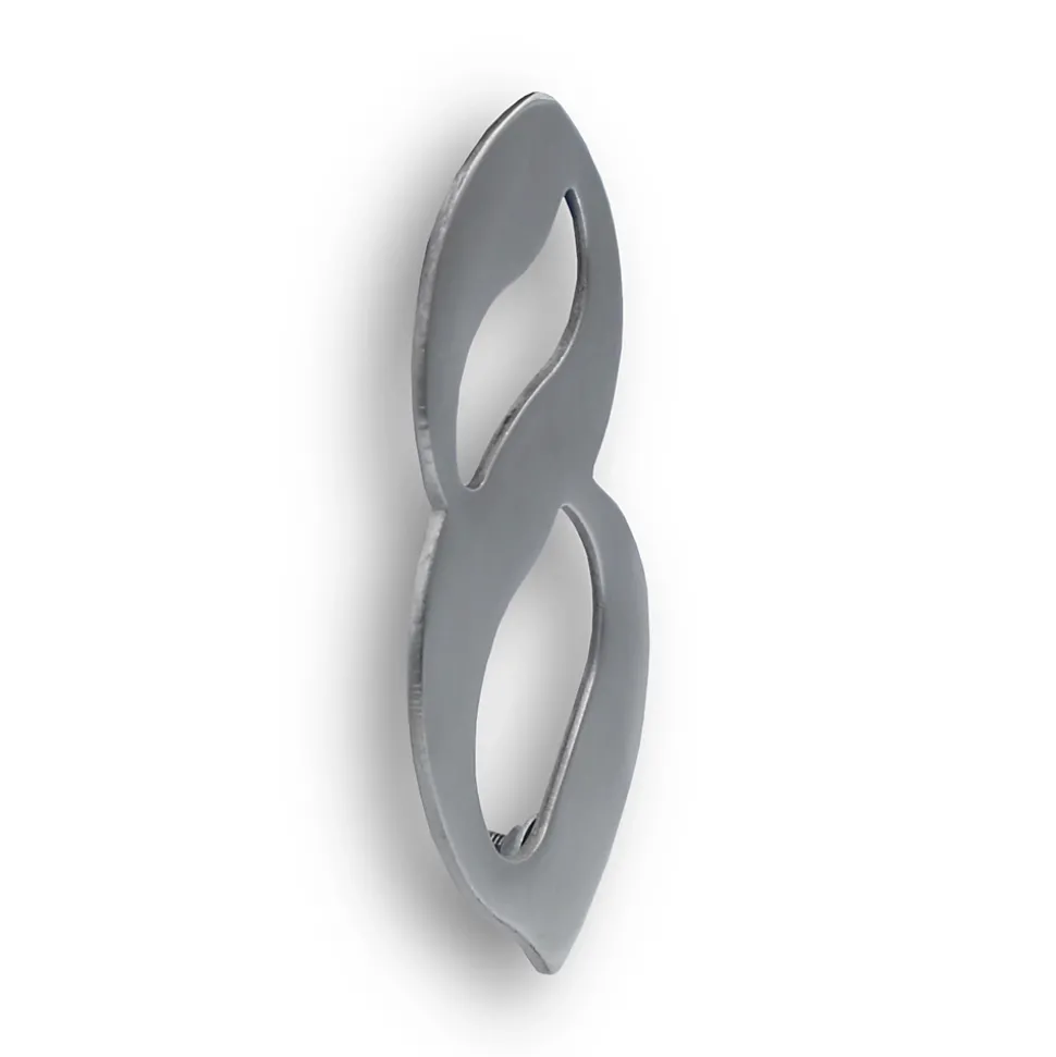 N° de maison - marquage 8 - en acier inoxydable - couleur gris - à visser - hauteur 10 cm - Chapuis CIXA8