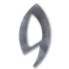 N° de maison - marquage 9 - en acier inoxydable - couleur gris - à visser - hauteur 10 cm - Chapuis HS009