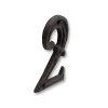 N° de maison - marquage 2 - en fonte - couleur marron - à visser - hauteur 12 cm - Chapuis CFR2